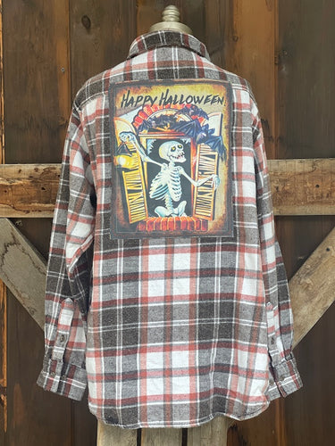 Halloween Series Art Flannel Heavy Weight - SKELETON